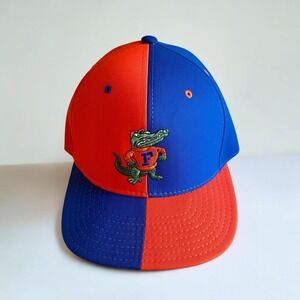 Vintage Florida Gators American Needle Split Hat Orange Blue Fitted 7 1/4 USA